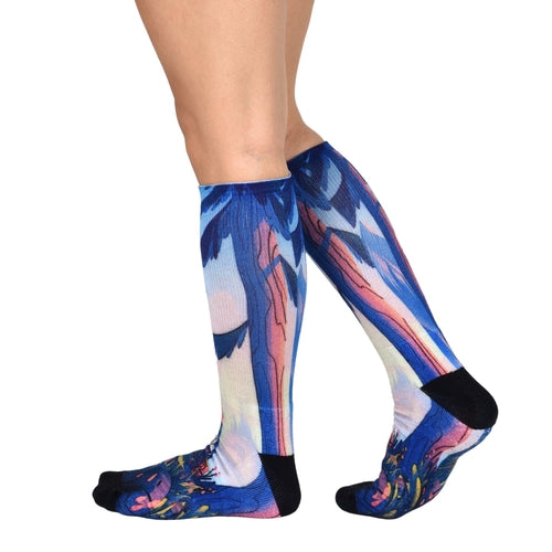 Men & Women's CoolMax Knee-High Socks, Nature Inspired Collection for