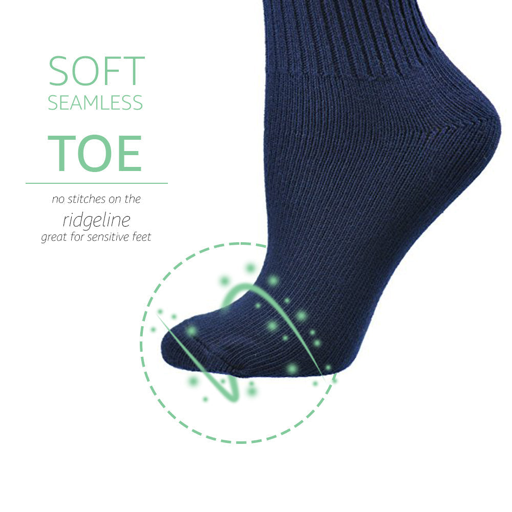 Women's Organic Cotton Crew Socks - in Smaller Sizes for Kids' School