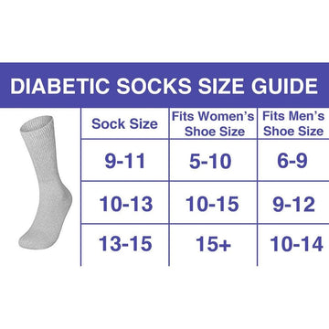 PBG 6 Pairs Physician-Approved Diabetic Compression Non Binding Socks