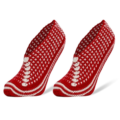 Crochet Hand Knit Slippers for Women Socks 1 Pair Shoe Size 5-7