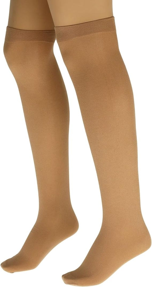 6 Pairs Women's Tear-Free Nylon Over The Knee Sheer Socks 70 Denier