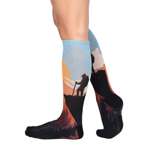 Men & Women's CoolMax Knee-High Socks, Nature Inspired Collection for