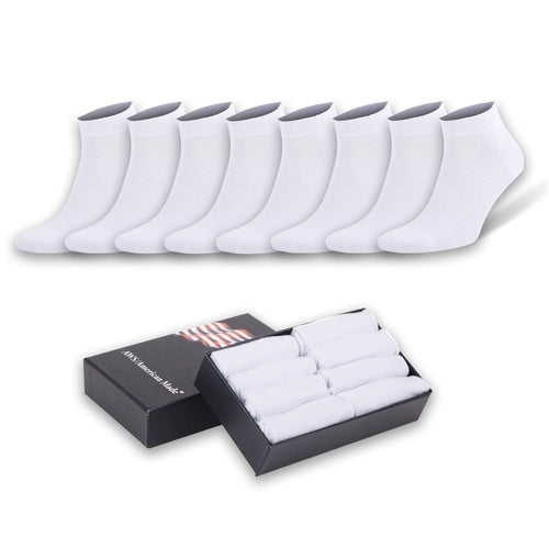 Men's Bamboo Low Cut Ankle Socks Odor Free Breathable 8 Pairs with