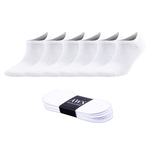 6 Pairs Men's Bamboo No Show Sneaker Socks Ultra Soft Moisture-Wicking