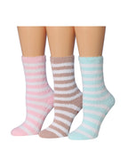 Women's 3 Pairs Cozy Microfiber Soft Anti-Skid Sunny Sorbet Colorful