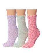 Women's 3 Pairs Cozy Microfiber Soft Anti-Skid Lavender Mist Colorful