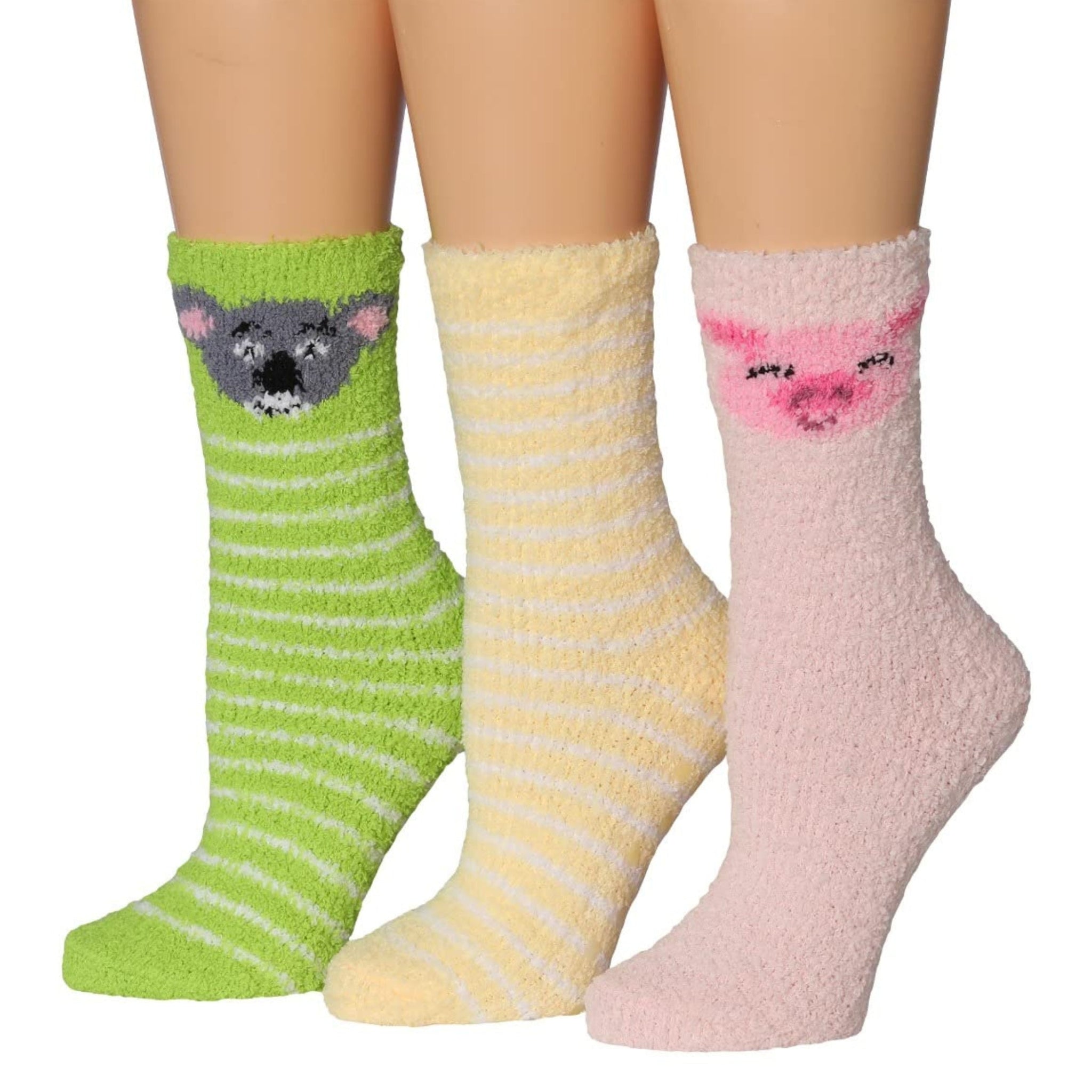 Women's 3 Pairs Cozy Microfiber Soft Anti-Skid Tropical Dreams