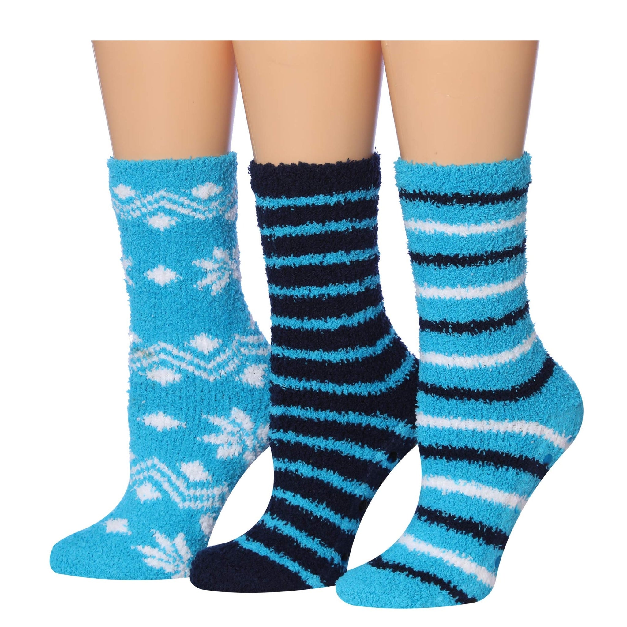 Women's 3 Pairs Cozy Microfiber Soft Anti-Skid Winter Wonderland