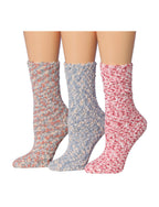 Women's 3 Pairs Cozy Microfiber Soft Anti-Skid Misty Mocha Colorful