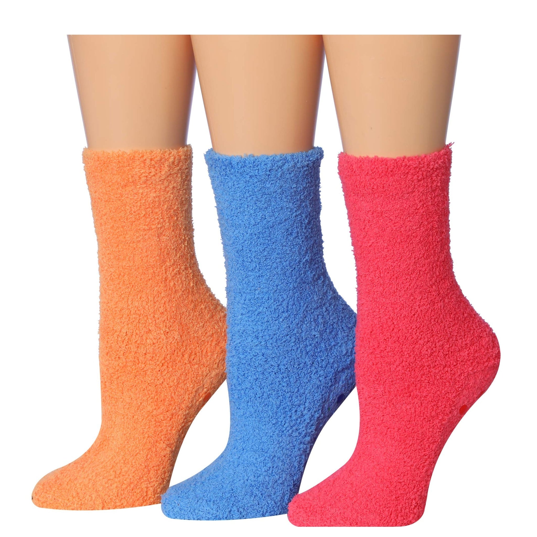 Women's 3 Pairs Cozy Microfiber Soft Anti-Skid Citrus Crush Colorful