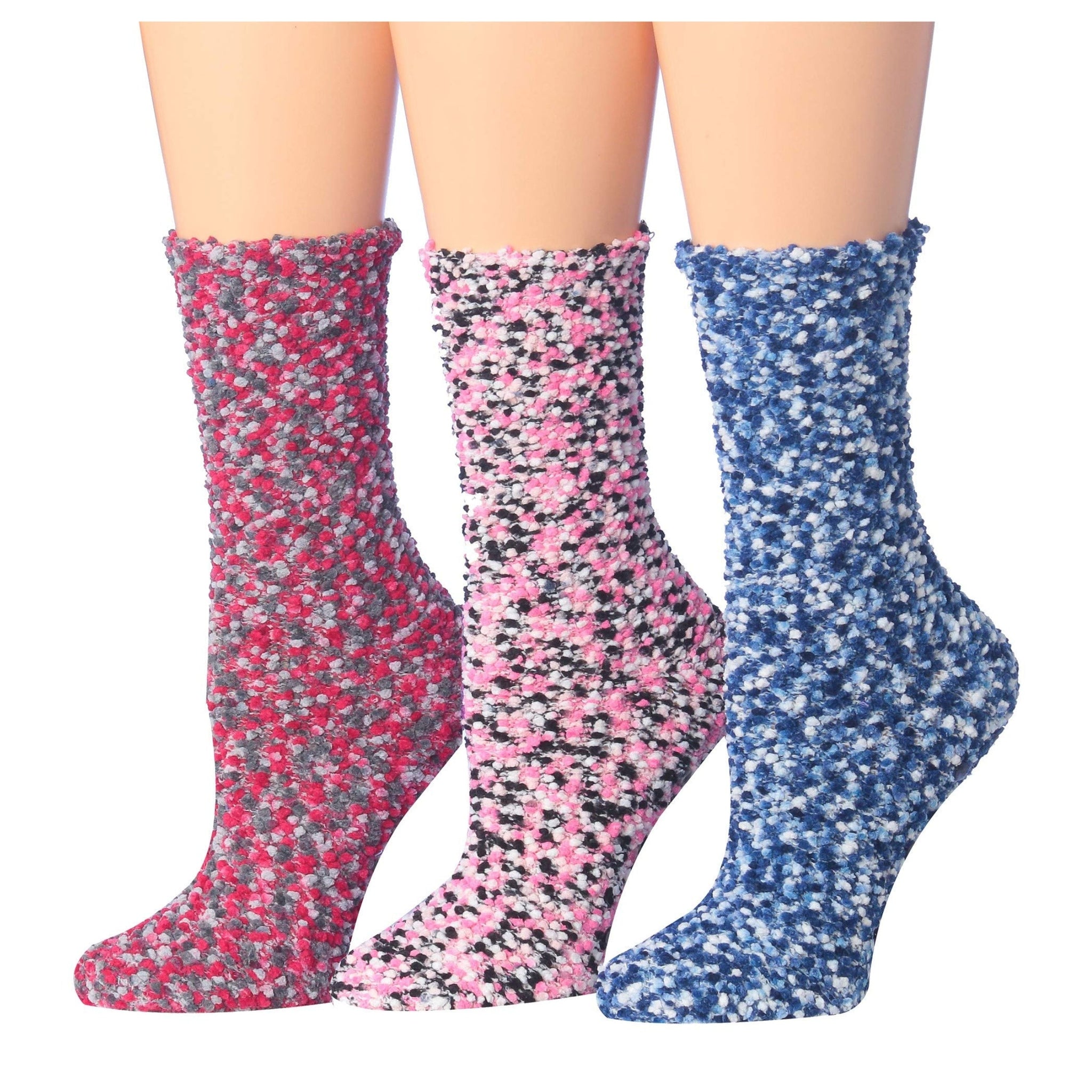 Women's 3 Pairs Cozy Microfiber Soft Anti-Skid Velvet Dreams Colorful