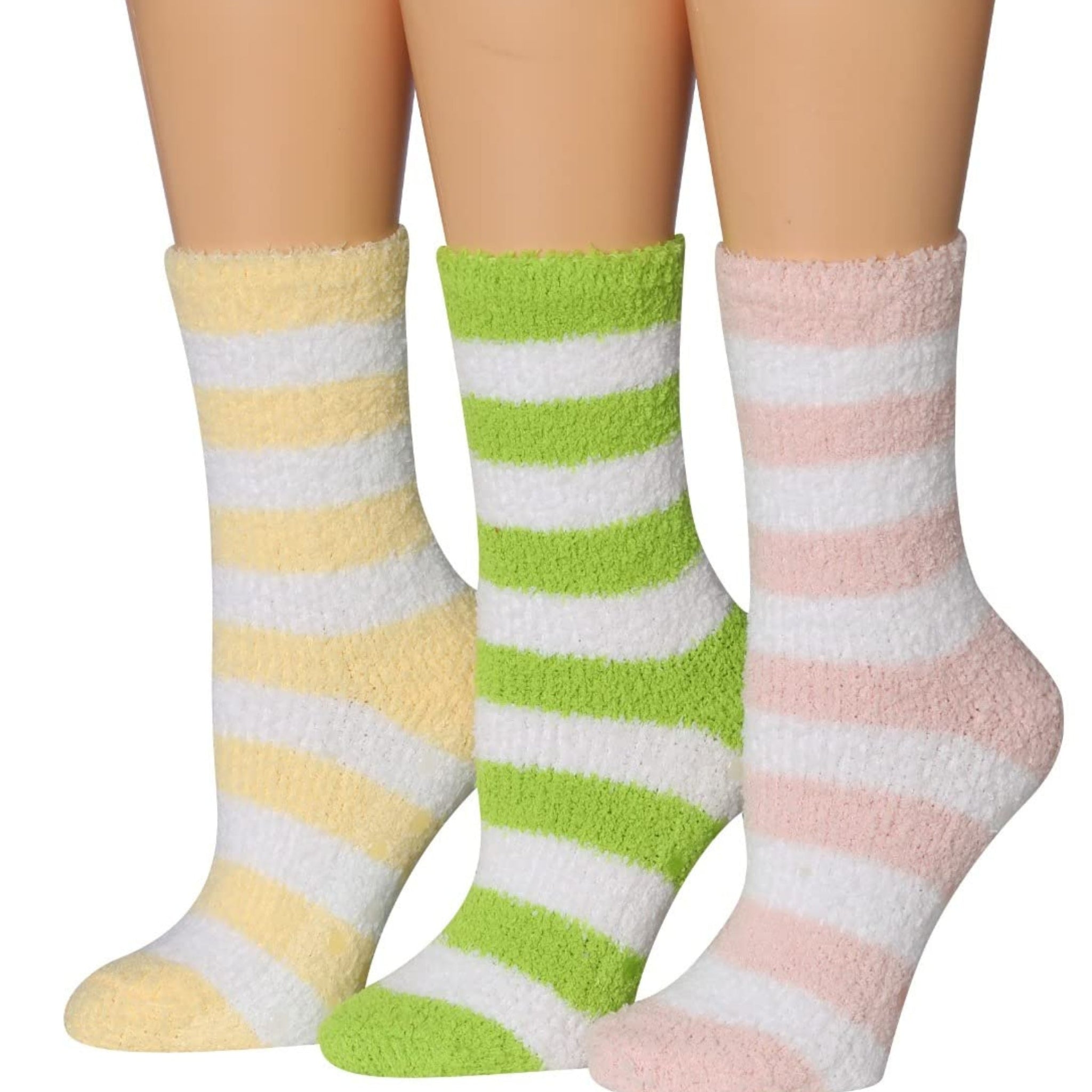 Women's 3 Pairs Cozy Microfiber Soft Anti-Skid Sunset Safari Colorful