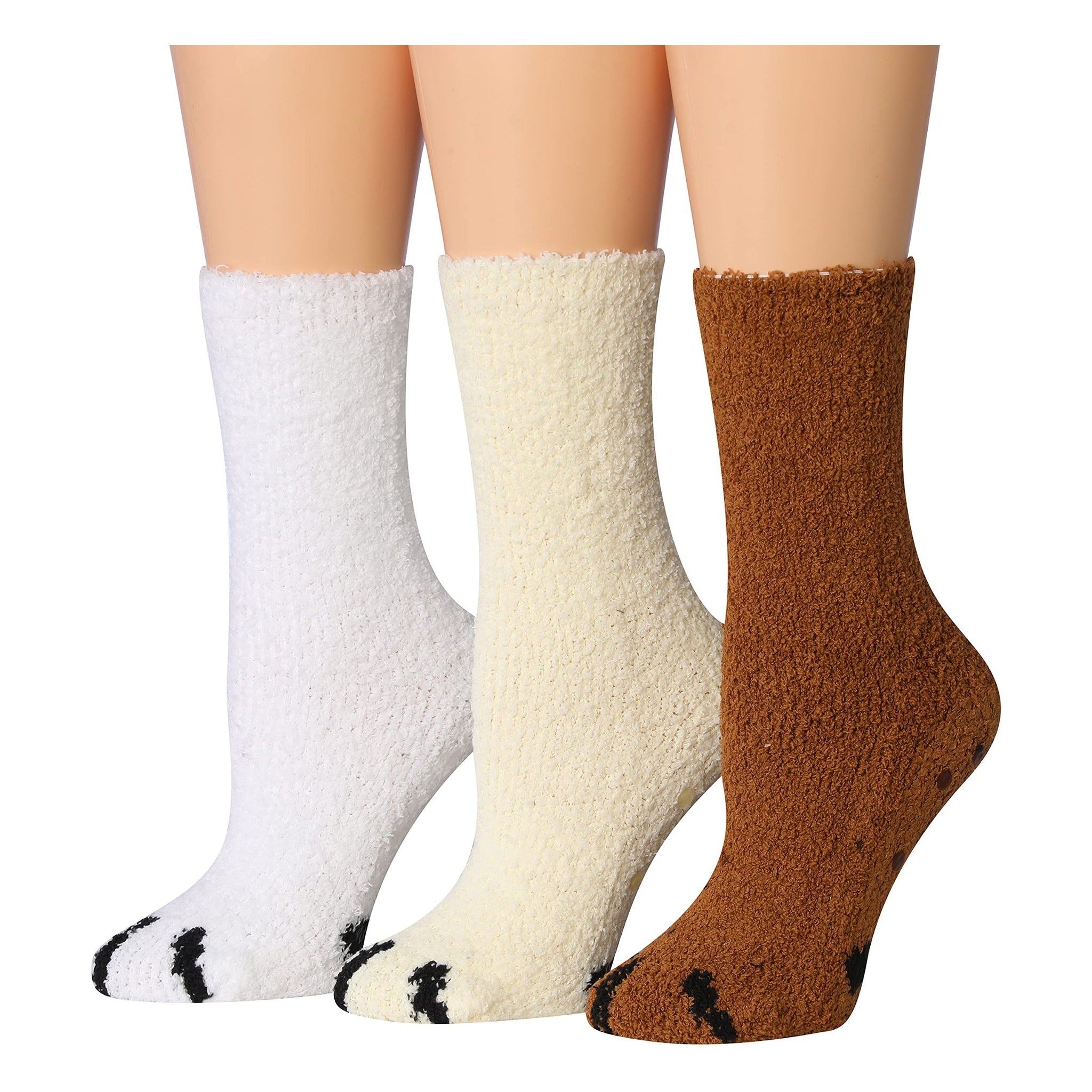 Women's 3 Pairs Cozy Microfiber Soft Anti-Skid Tiger's Whiskers