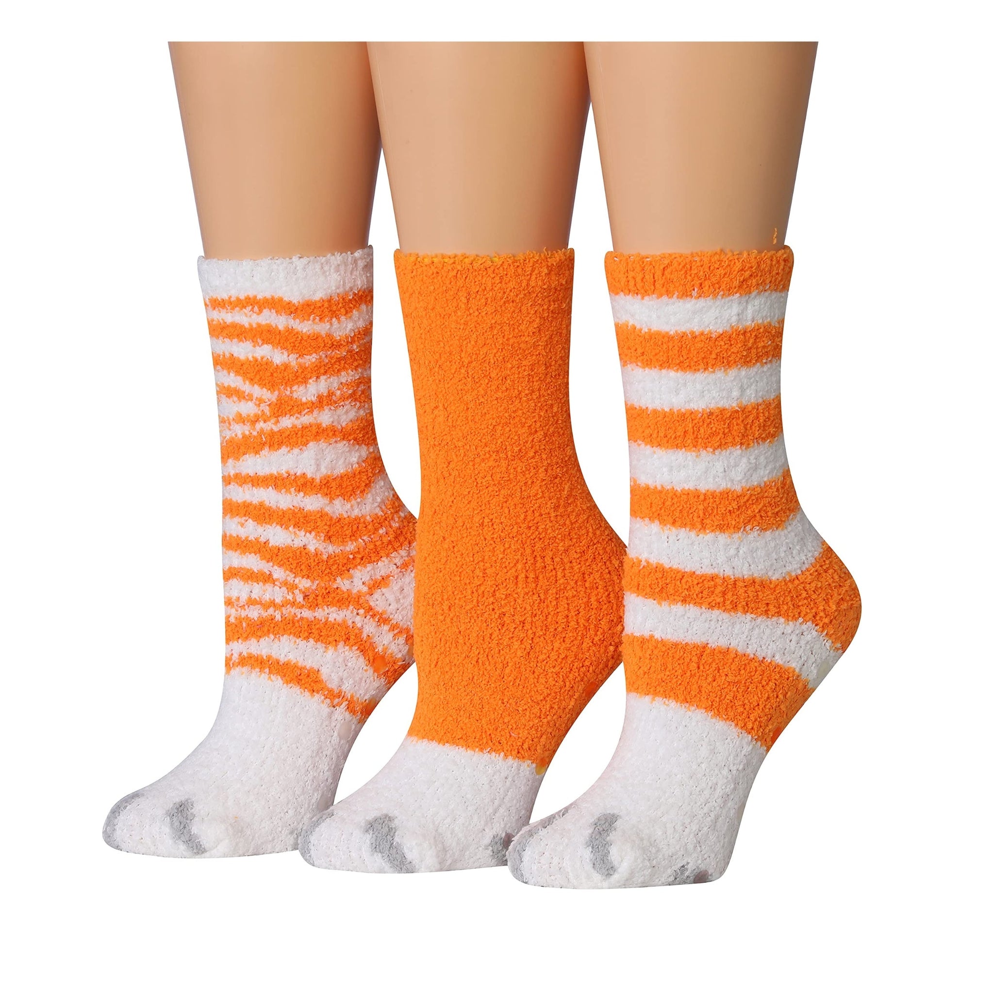 Women's 3 Pairs Cozy Microfiber Soft Anti-Skid Sunny Leopard Colorful