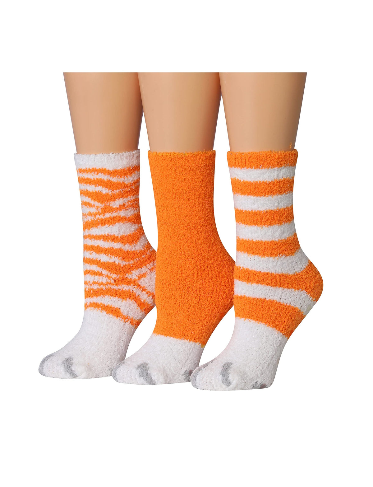 Women's 3 Pairs Cozy Microfiber Soft Anti-Skid Sunny Leopard Colorful