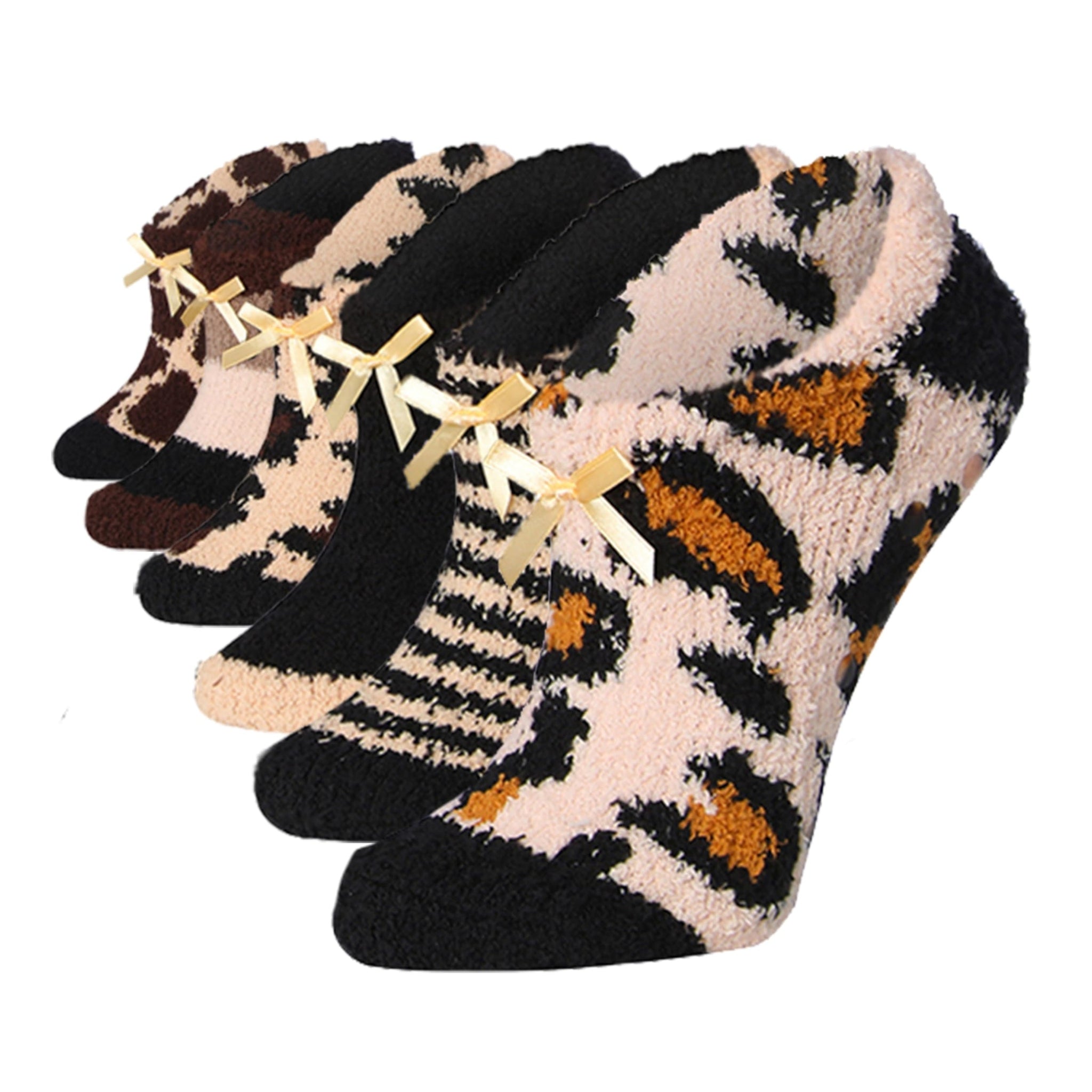 Women's 6 Pairs Cozy Microfiber Soft Anti-Skid Wild Comfort Colorful