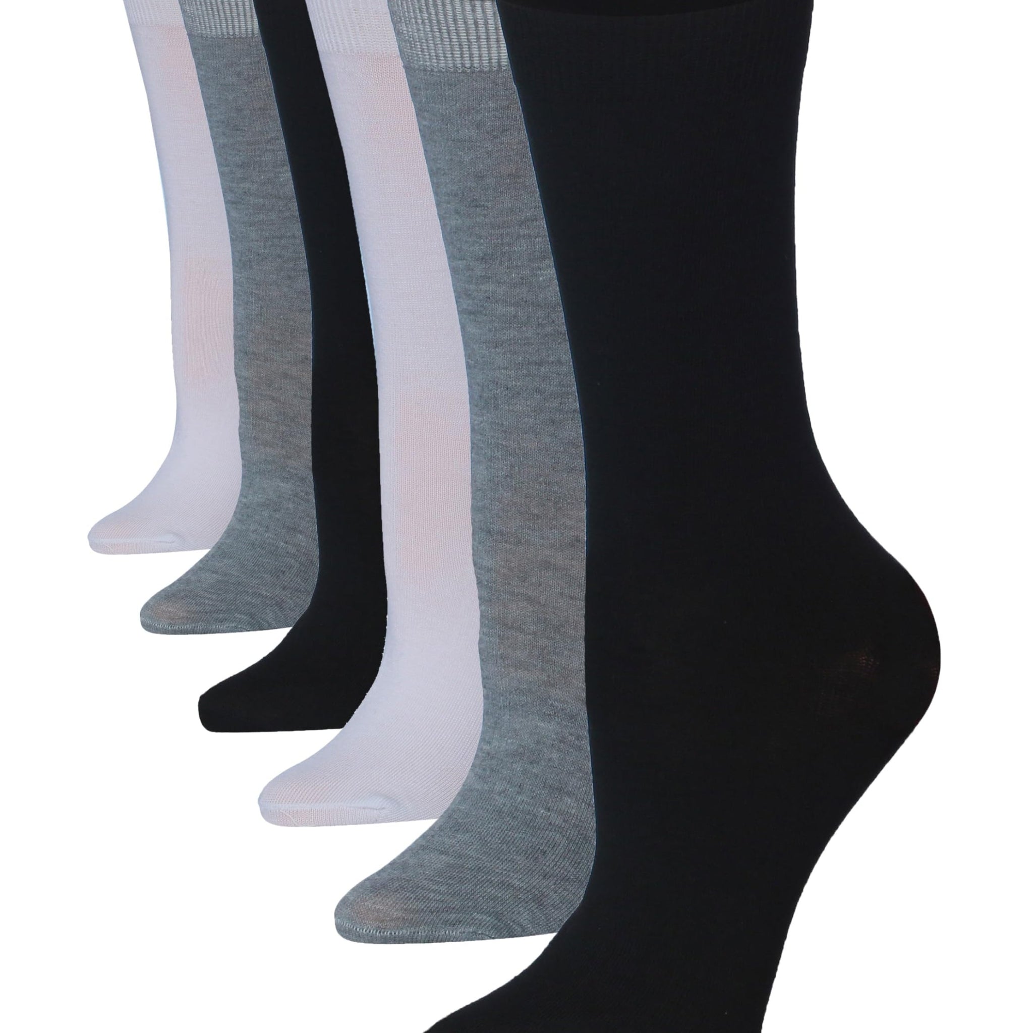 Women's 6-Pairs Colorful Classic Funky Patterned Crew Dress Socks